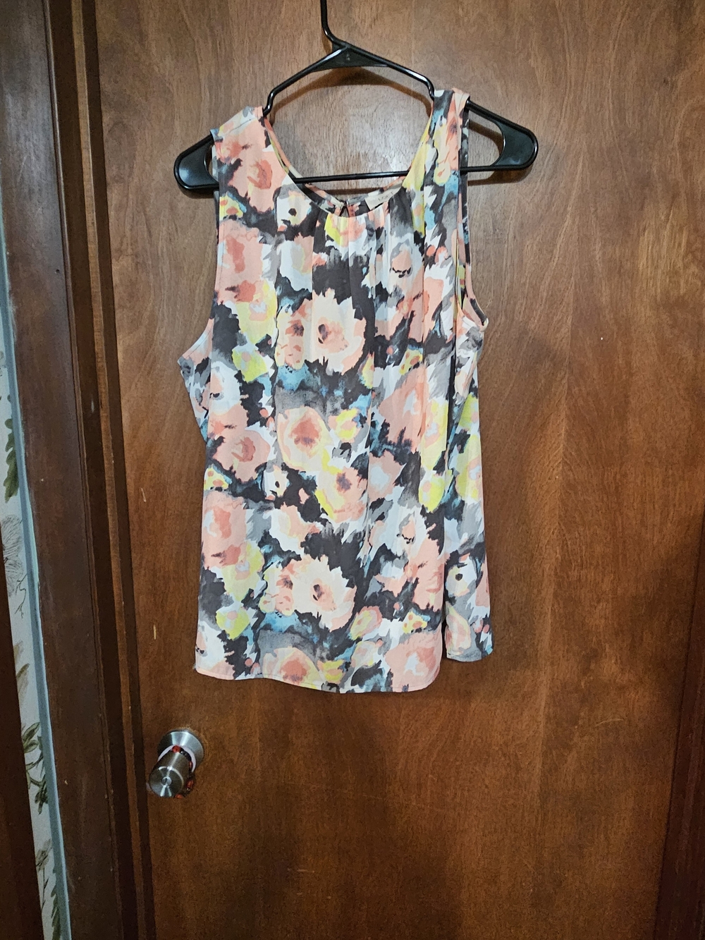 LOFT Floral Sleeveless Camisole - Peach, Gray, Blue, Yellow